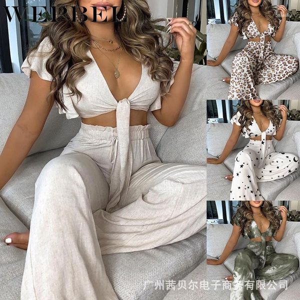women's short sleeves drawstring v-neck + high-waisted casual suit summer fashion printing two-piece suit1, Gray
women's short sleeves drawstring v-neck + high-waisted casual suit summer fashion printing two-piece suit1, Gray