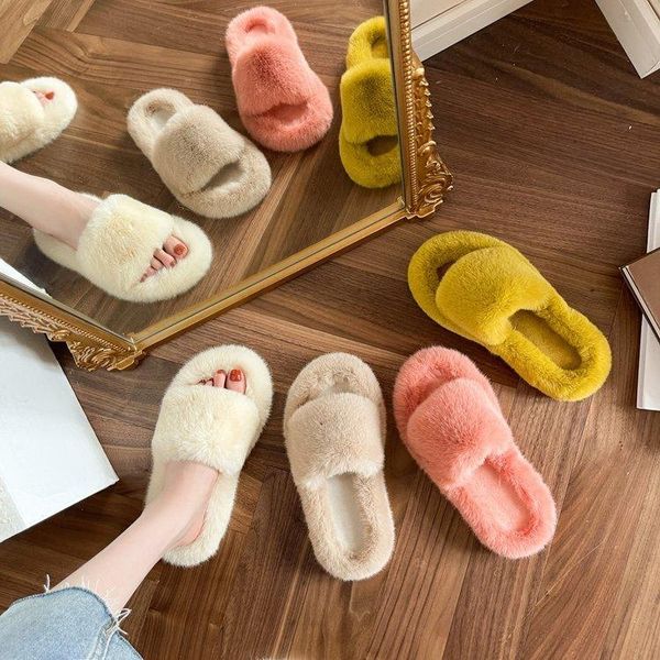 slippers outdoor wear 2021 fashion ins trendy winter thick bottom indoor plush cotton, Black 
slippers outdoor wear 2021 fashion ins trendy winter thick bottom indoor plush cotton, Black