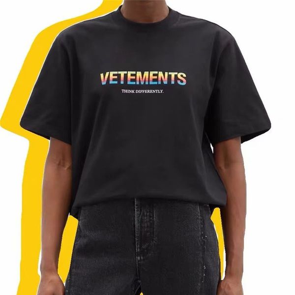 men's t-shirts raiow vets soon man-woman t-shirts think differently letters printed vetements t vtm, White;black
men's t-shirts raiow vets soon man-woman t-shirts think differently letters printed vetements t vtm, White;black