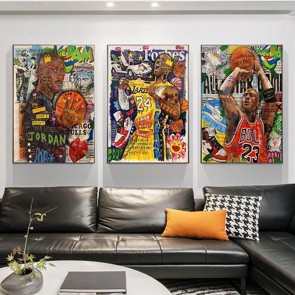 paintings graffiti wall art famous basketball star canvas painting on the street posters and prints for living room cuadros decor
paintings graffiti wall art famous basketball star canvas painting on the street posters and prints for living room cuadros decor