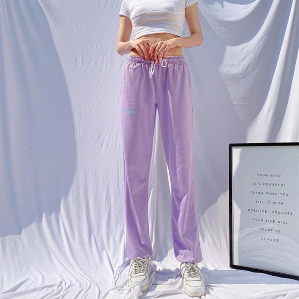 women purple slim casual pencil pants high elastic waist pockets letter print fashion 2021 spring sweatpants women's & capris, Black;white
women purple slim casual pencil pants high elastic waist pockets letter print fashion 2021 spring sweatpants women's & capris, Black;white