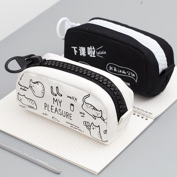 pencil bags korean stationery canvas case for girls big zipper creative pouch large capacity pen bag school office supplies
pencil bags korean stationery canvas case for girls big zipper creative pouch large capacity pen bag school office supplies