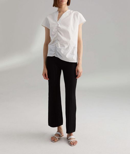 sweater v-neck asymmetric casual shirt 2021 blouse women womens mrla, White;black