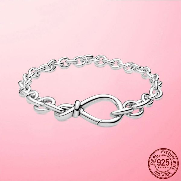 925 sterling silverchunky infinity knot knotted bow-knot clasp infinite love chain bracelet jewellery, Golden;silver
925 sterling silverchunky infinity knot knotted bow-knot clasp infinite love chain bracelet jewellery, Golden;silver