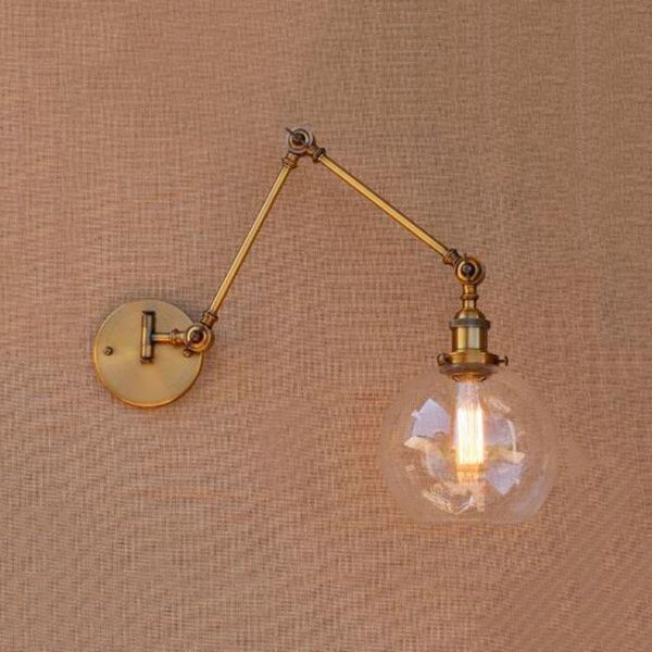 wall lamp retro industrial e27 gold bronze glass left/right/up/down swing arm lighting for living room bedroom bathroom workroom
wall lamp retro industrial e27 gold bronze glass left/right/up/down swing arm lighting for living room bedroom bathroom workroom