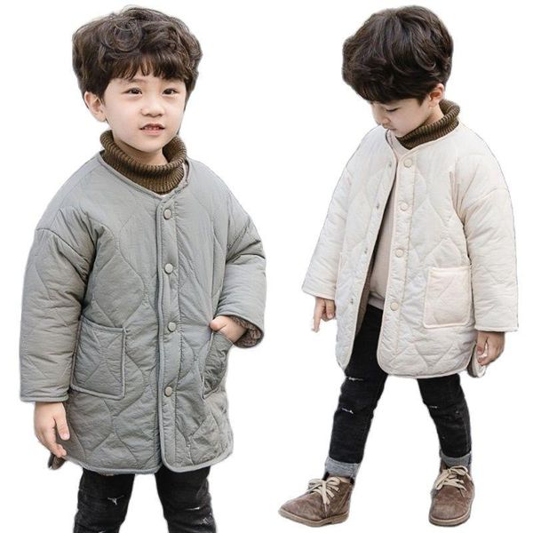 jackets boys' coat winter korean style children's cotton-padded medium fur children long velvet lining, Blue;gray
jackets boys' coat winter korean style children's cotton-padded medium fur children long velvet lining, Blue;gray