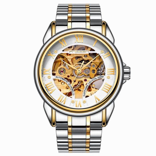 Swim Waterproof Mens Automatic Mechanical Watches Top Male Watch Skeleton Steel Men Blue Pointer Clock To Boy Wristwatches, Slivery;brown
Swim Waterproof Mens Automatic Mechanical Watches Top Male Watch Skeleton Steel Men Blue Pointer Clock To Boy Wristwatches, Slivery;brown