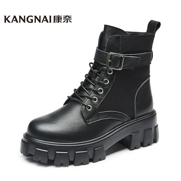 boots kangnai women ankle leather platform side zip buckle decor motorcycle ladies fashion warm winter shoes for female, Black
boots kangnai women ankle leather platform side zip buckle decor motorcycle ladies fashion warm winter shoes for female, Black