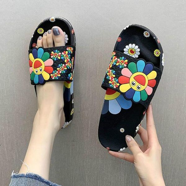 slippers lisapie ladies soft slides for women summer sunflower sunfloral sliders beach sandals female indoor flip flops shoes, Black 
slippers lisapie ladies soft slides for women summer sunflower sunfloral sliders beach sandals female indoor flip flops shoes, Black