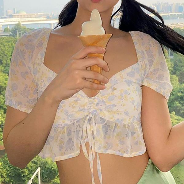 women's t-shirt spring summer v-neck short-sleeved floral print ruffled chiffon shirt female european and american 2021, White
women's t-shirt spring summer v-neck short-sleeved floral print ruffled chiffon shirt female european and american 2021, White