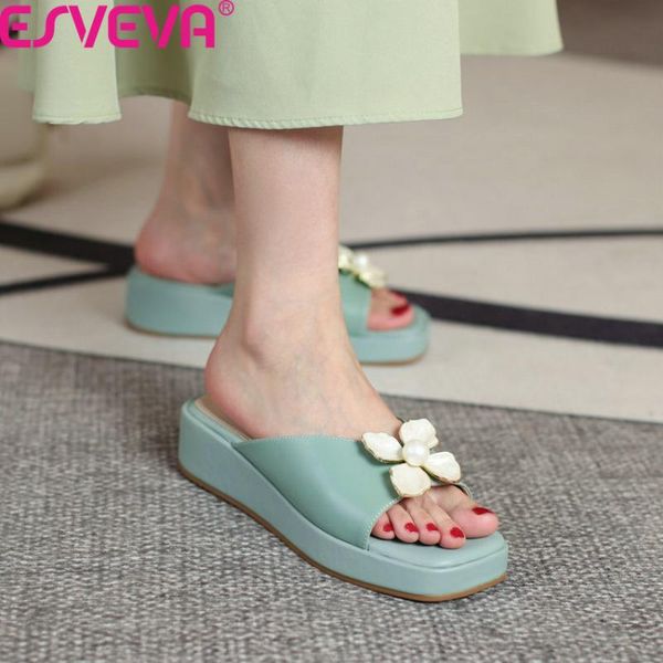 sandals esveva 2021 genuine leather platform summer casual women shoes flower wedge heel slingback slip on female size 34-39, Black
sandals esveva 2021 genuine leather platform summer casual women shoes flower wedge heel slingback slip on female size 34-39, Black