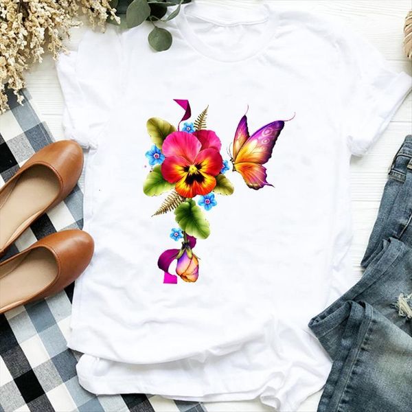 cartoon flower floral butterfly women 90s casaul printing tee clothes graphic, White
cartoon flower floral butterfly women 90s casaul printing tee clothes graphic, White