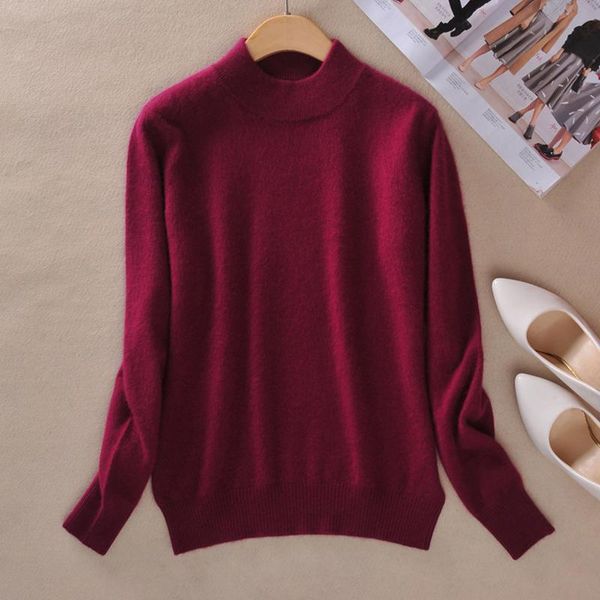 women's sweaters autumn slim knitted sweater half-turtleneck cashmere wool jumper pullover soft solid color knitwear, White;black
women's sweaters autumn slim knitted sweater half-turtleneck cashmere wool jumper pullover soft solid color knitwear, White;black