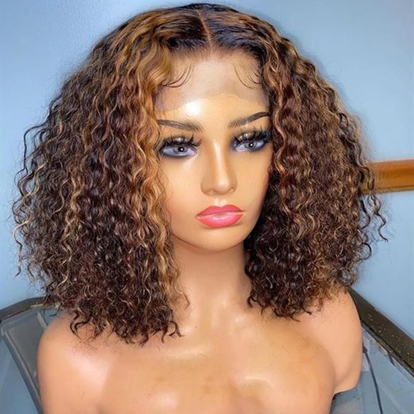 lace wigs bob wig front human hair for black women highlight brazilian remy kinky curly water wave, Black;brown
lace wigs bob wig front human hair for black women highlight brazilian remy kinky curly water wave, Black;brown