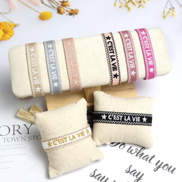 charm bracelets original mini letter embroidery bracelet ladies hand-woven tassel retro woven friendship jewelry, Golden;silver
charm bracelets original mini letter embroidery bracelet ladies hand-woven tassel retro woven friendship jewelry, Golden;silver