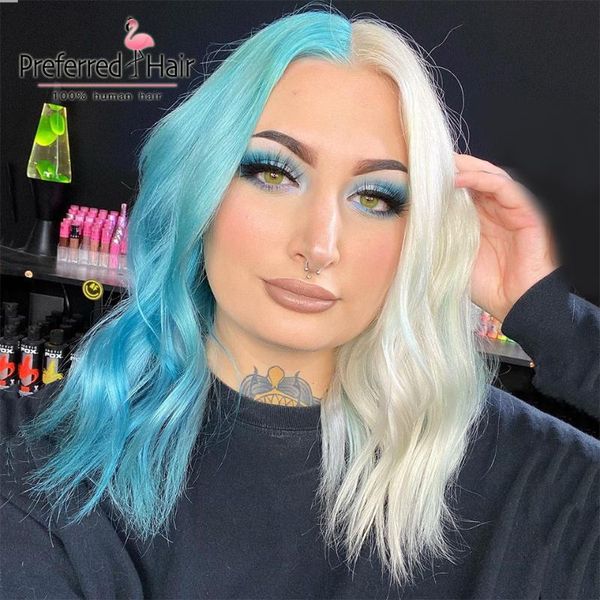 lace wigs preferred half blue blonde pre plucked front human hair remy brazilian orange ombre wig for women, Black;brown
lace wigs preferred half blue blonde pre plucked front human hair remy brazilian orange ombre wig for women, Black;brown