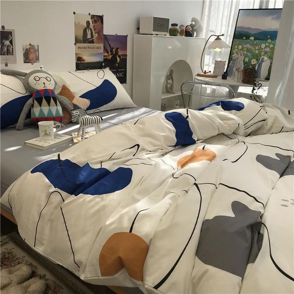 bedding sets nordic ins modern minimalist set four-piece sheet duvet cover blue and printed pure cotton
bedding sets nordic ins modern minimalist set four-piece sheet duvet cover blue and printed pure cotton