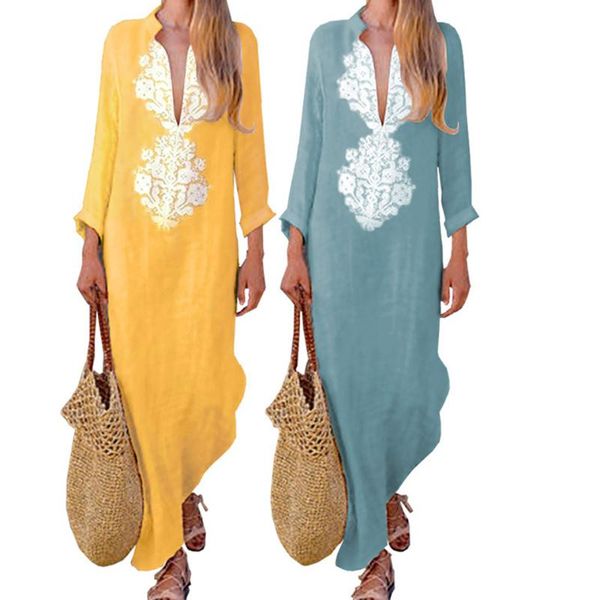 casual dresses plunging neck dress deep v sukienka loose maxi plus size 3xl long yellow tropical print women linen robe 2021, Black;gray
casual dresses plunging neck dress deep v sukienka loose maxi plus size 3xl long yellow tropical print women linen robe 2021, Black;gray
