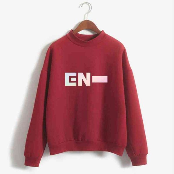 women's 2021 autumn winter middle neck engene enhypen loose student sweatshirt sweater, Black
women's 2021 autumn winter middle neck engene enhypen loose student sweatshirt sweater, Black