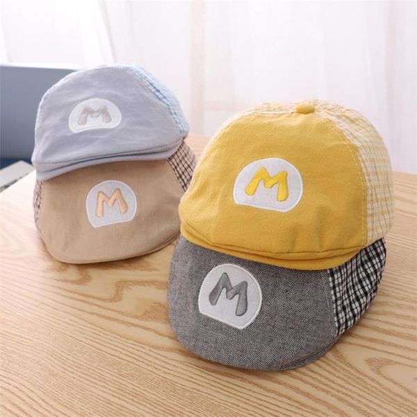 baby girl boy sun hat letter print cotton beret striped splicing cute baseball cap 4 colors berets, Blue;gray
baby girl boy sun hat letter print cotton beret striped splicing cute baseball cap 4 colors berets, Blue;gray