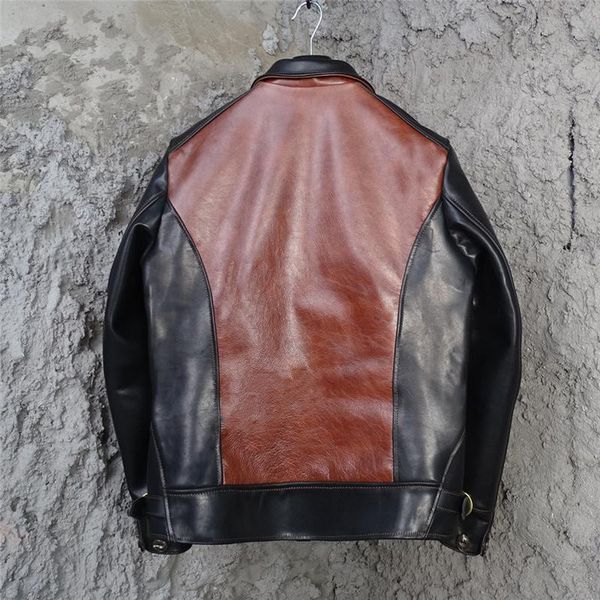 men's leather & faux 2021 brown casual style genuine jacket men large size 4xl real natural cowhide spring slim fit spliced coat, Black
men's leather & faux 2021 brown casual style genuine jacket men large size 4xl real natural cowhide spring slim fit spliced coat, Black