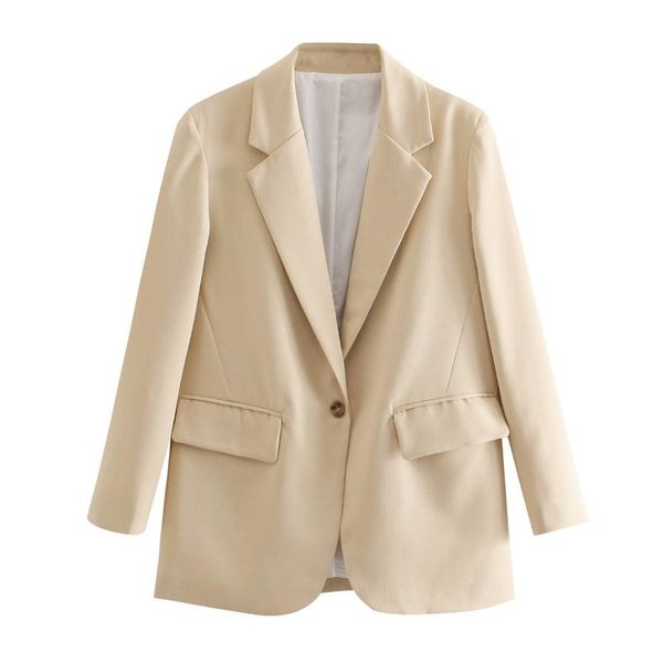 women's suits & blazers blazer women jackets solid coat office ladies long sleeve pockets single button elegant outwear summer 2021, White;black
women's suits & blazers blazer women jackets solid coat office ladies long sleeve pockets single button elegant outwear summer 2021, White;black