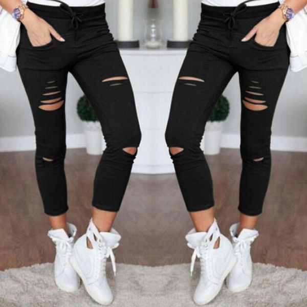 fashion hollow out pants women slim high waisted stretchy pencil streetwear skinny broken hole pantalon femme women's & capris, Black;white
fashion hollow out pants women slim high waisted stretchy pencil streetwear skinny broken hole pantalon femme women's & capris, Black;white
