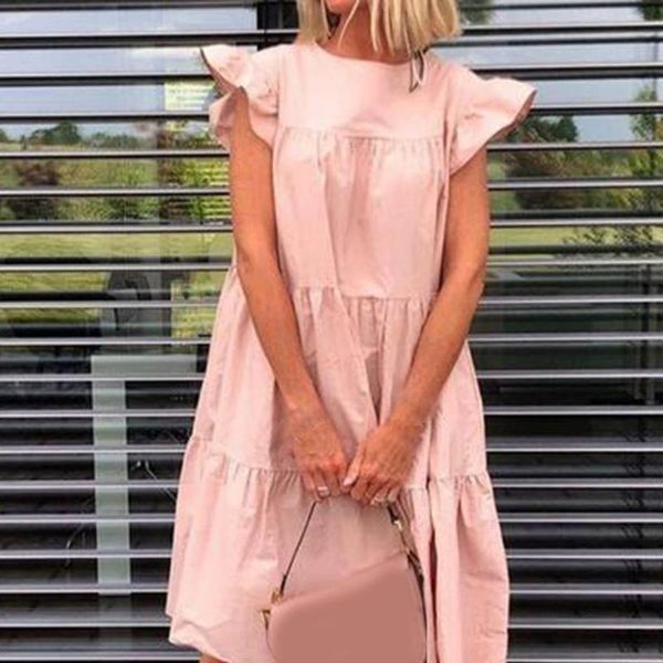 casual dresses summer dress women round neck short sleeve solid color loose midi sundress vestidos party femme robe, Black;gray
casual dresses summer dress women round neck short sleeve solid color loose midi sundress vestidos party femme robe, Black;gray