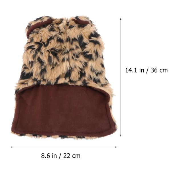 fashion luxury leopard flush warm keeping dog clothes - size xs apparel