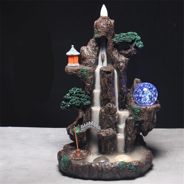 fragrance lamps high mountain waterfall backflow incense burner with led light ball home landscape decor censer
fragrance lamps high mountain waterfall backflow incense burner with led light ball home landscape decor censer