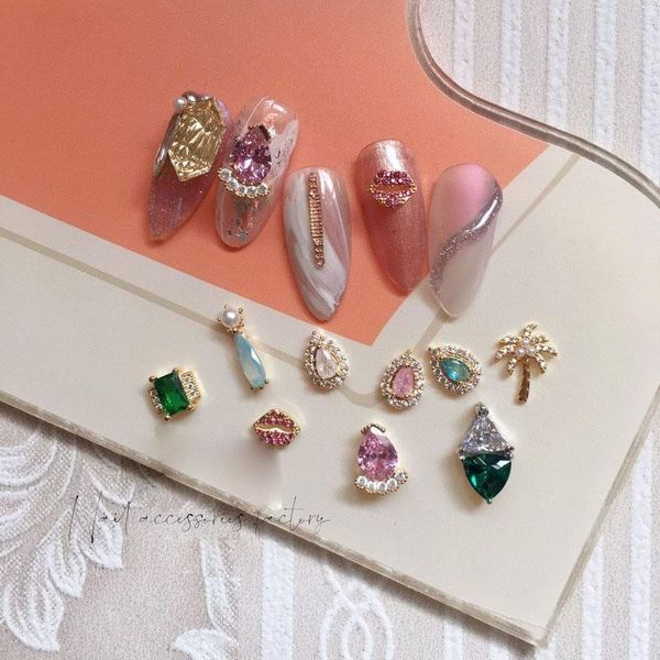 nail art decorations 2pcs sparkle zircon charms lips drop shaped crystal rhinestones luxury accessories for manicure, Silver;gold
nail art decorations 2pcs sparkle zircon charms lips drop shaped crystal rhinestones luxury accessories for manicure, Silver;gold