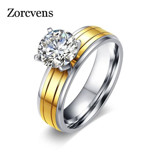 cluster rings modyle fashion gold-color stainless steel ring for women cubic zirconia wedding brand female, Golden;silver
cluster rings modyle fashion gold-color stainless steel ring for women cubic zirconia wedding brand female, Golden;silver