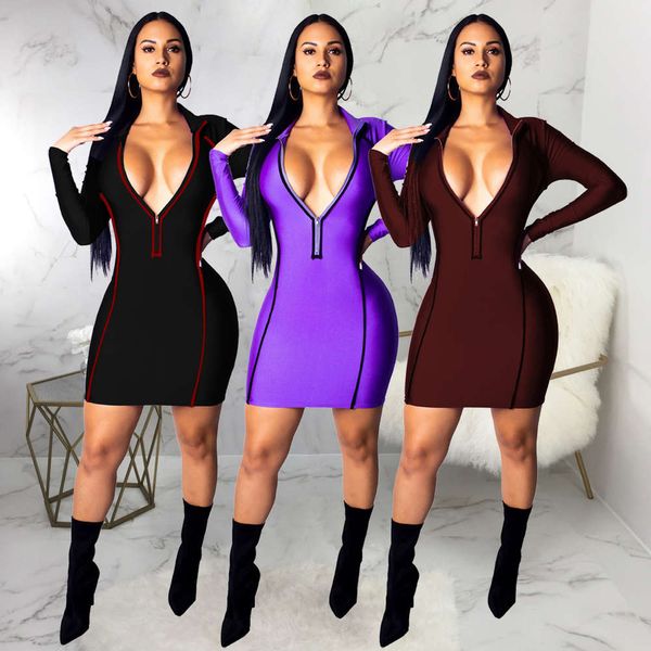 2021 new fashion winter fashion v-neck mid skirt women's one-piece dress standard size, Black
2021 new fashion winter fashion v-neck mid skirt women's one-piece dress standard size, Black