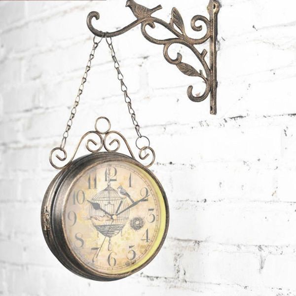 wall clocks european and american retro creative double-sided clock simple iron art living room decoration mute quartz lx110212
wall clocks european and american retro creative double-sided clock simple iron art living room decoration mute quartz lx110212