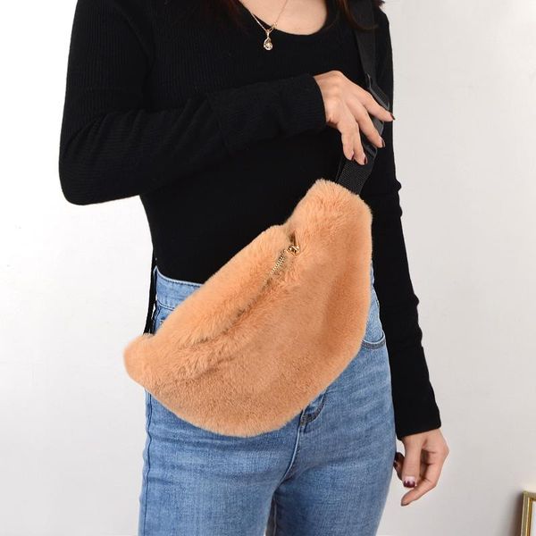 women plush sling bag fashion pure color crossbody backpack large capacity travel satchel for 2021 waist bags
women plush sling bag fashion pure color crossbody backpack large capacity travel satchel for 2021 waist bags