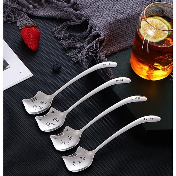 spoons 1pc creative tea-spoon for coffee long tail cat spoon handle birthday gift 304 stainless steel tableware
spoons 1pc creative tea-spoon for coffee long tail cat spoon handle birthday gift 304 stainless steel tableware