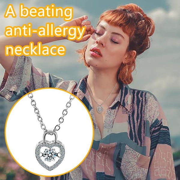 pendant necklaces selling fashion simple generous luxurious twinkling heart necklace beating crystal chain valentine's day gift, Silver
pendant necklaces selling fashion simple generous luxurious twinkling heart necklace beating crystal chain valentine's day gift, Silver