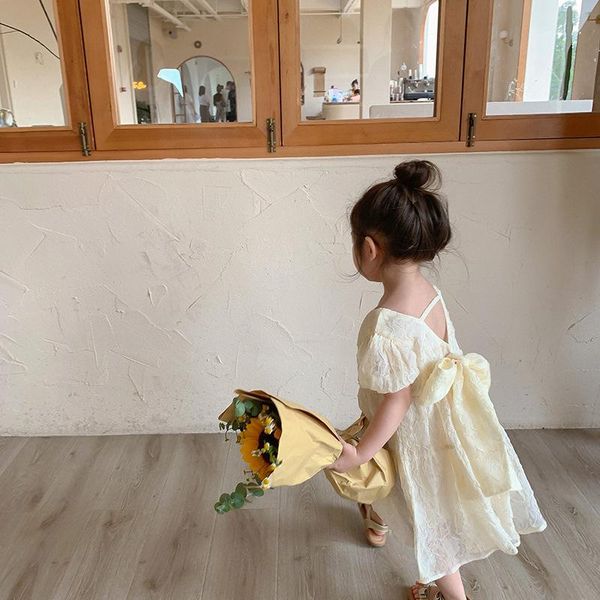 girl's dresses 2021 summer children's wear baby girls chiffon embossed backless big bow dress, Red;yellow
girl's dresses 2021 summer children's wear baby girls chiffon embossed backless big bow dress, Red;yellow
