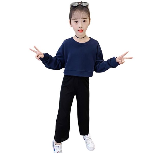 clothes for girls solid color tracksuits sweatshirt + pants set spring autumn children's clothing 210527, White
clothes for girls solid color tracksuits sweatshirt + pants set spring autumn children's clothing 210527, White