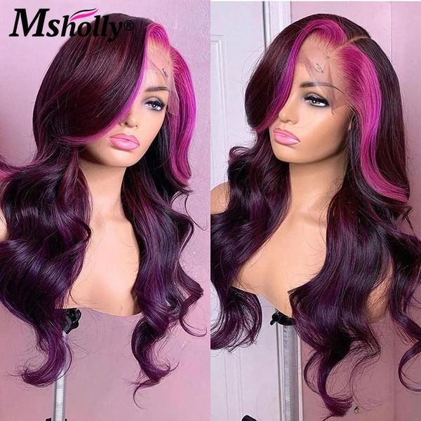 colored lace front human hair wigs ombre blue purple highlight body wave wig remy glueless brazilian for black women, Black;brown
colored lace front human hair wigs ombre blue purple highlight body wave wig remy glueless brazilian for black women, Black;brown