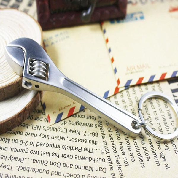 keychains creative individuality car key-chain metal adjustable tool wrench spanner key-ring mini diagnostic-tool handcrafted gift, Silver 
keychains creative individuality car key-chain metal adjustable tool wrench spanner key-ring mini diagnostic-tool handcrafted gift, Silver