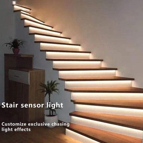 net celebrity stair step light villa smart sensor follow water lamp with stairs led controller line wall
net celebrity stair step light villa smart sensor follow water lamp with stairs led controller line wall