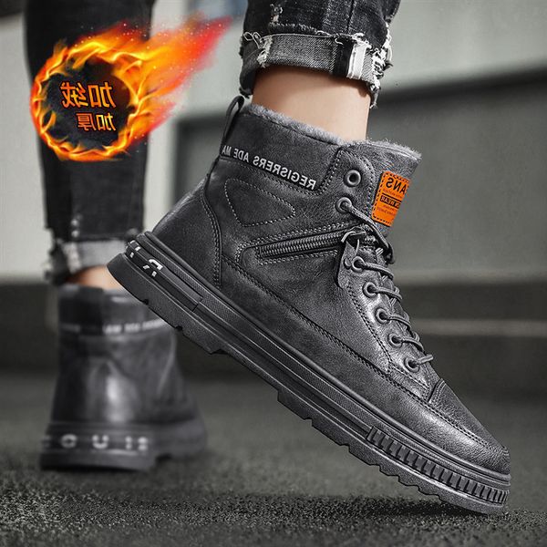2021 autumn and winter new men's work shoes plush warm snow boots fashion leisure sports trend board men, Black
2021 autumn and winter new men's work shoes plush warm snow boots fashion leisure sports trend board men, Black