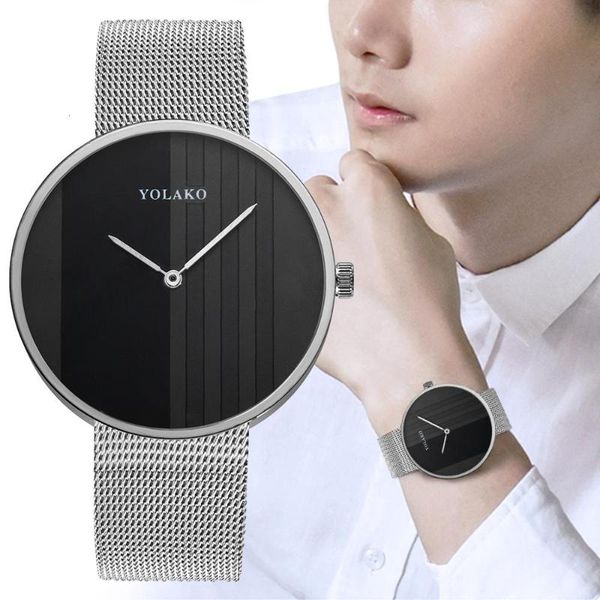 wristwatches fashion simple men watch yolako business mesh stainless steel stripe dial quartz wrist watches clock, Slivery;brown
wristwatches fashion simple men watch yolako business mesh stainless steel stripe dial quartz wrist watches clock, Slivery;brown