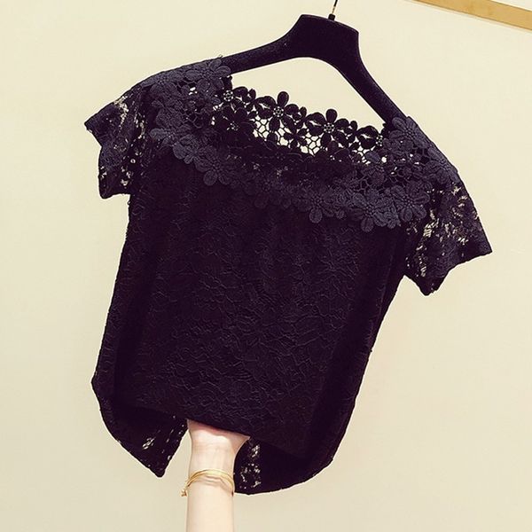 blouses female summer hollow shirt girls lady's slim lace blusa all-match nancylim, White
blouses female summer hollow shirt girls lady's slim lace blusa all-match nancylim, White