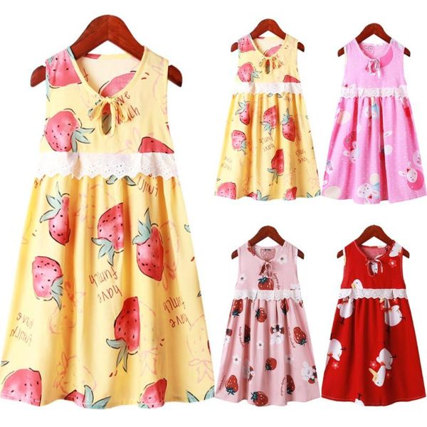 girl's dresses kids girls sleeveless lace printed princess midi dress summer round neck bow soft, Red;yellow
girl's dresses kids girls sleeveless lace printed princess midi dress summer round neck bow soft, Red;yellow