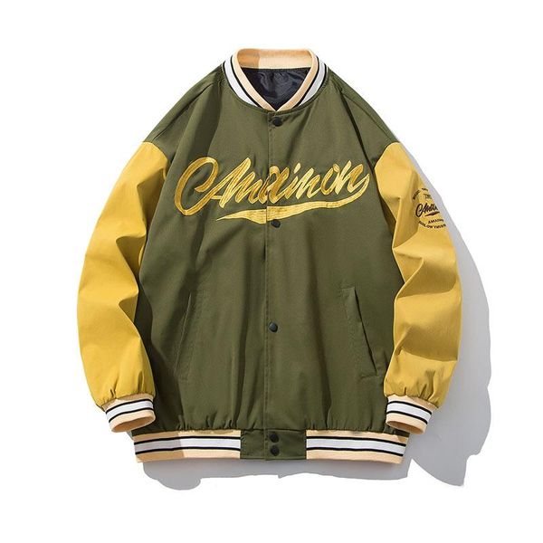 men's jackets mens hip-hop baseball jacket coats letter print embroidery bomber high street sleeve buttons clothes male fashion style, Black;brown
men's jackets mens hip-hop baseball jacket coats letter print embroidery bomber high street sleeve buttons clothes male fashion style, Black;brown