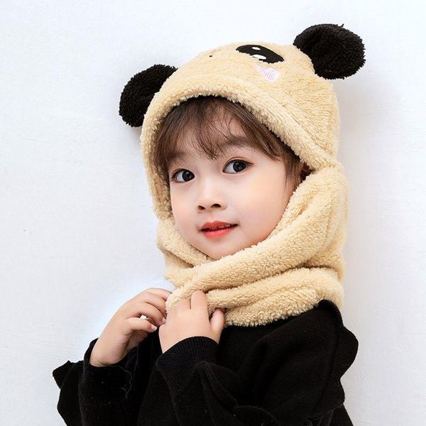 caps & hats winter children's hat plus velvet warm bib all-in-one pullover cap cute bear ears parent-child, Yellow
caps & hats winter children's hat plus velvet warm bib all-in-one pullover cap cute bear ears parent-child, Yellow