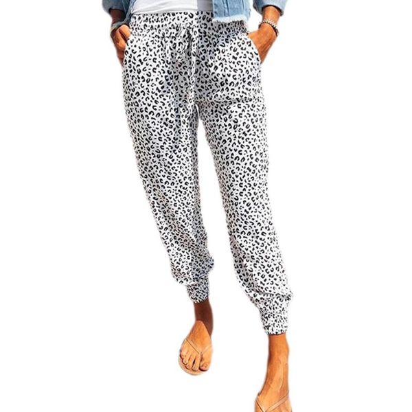 women's pants & capris spring autumn women leopard print trousers loose lace-up with pockets casual style clothes, Black;white
women's pants & capris spring autumn women leopard print trousers loose lace-up with pockets casual style clothes, Black;white