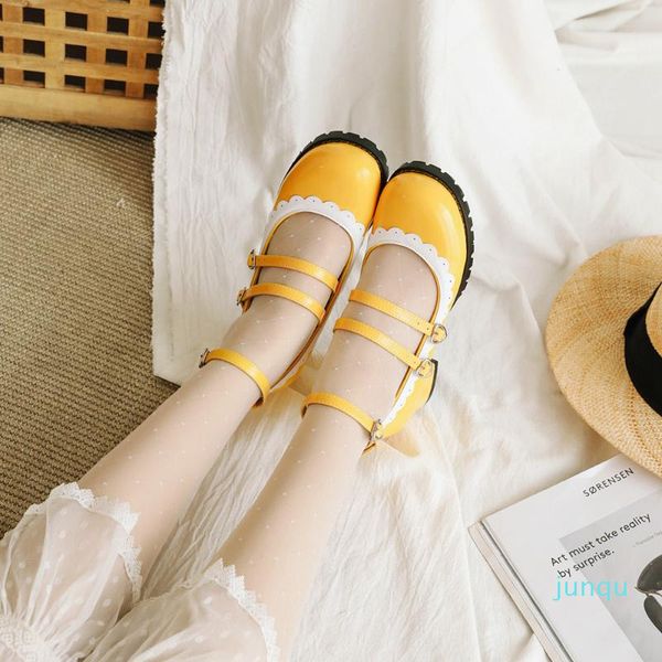 wholesale- dress shoes 2021 spring autumn women pumps lolita platform high heels yellow mary jane bow block heel ladies party 31, Black
wholesale- dress shoes 2021 spring autumn women pumps lolita platform high heels yellow mary jane bow block heel ladies party 31, Black